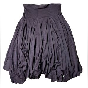 Silvergate Chocolate Brown Pleated Midi Skirt - Layered Flowy Mesh - Size Medium